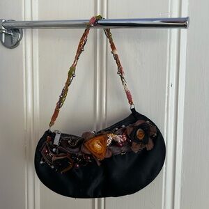 Elegant Black Floral Women's Bag